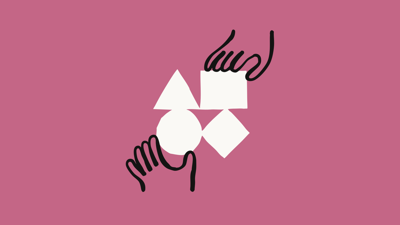 人工智能 相關配圖：Hand with geometric shapes constructing a complex abstract form on white background | 原文配圖：anthropic.com